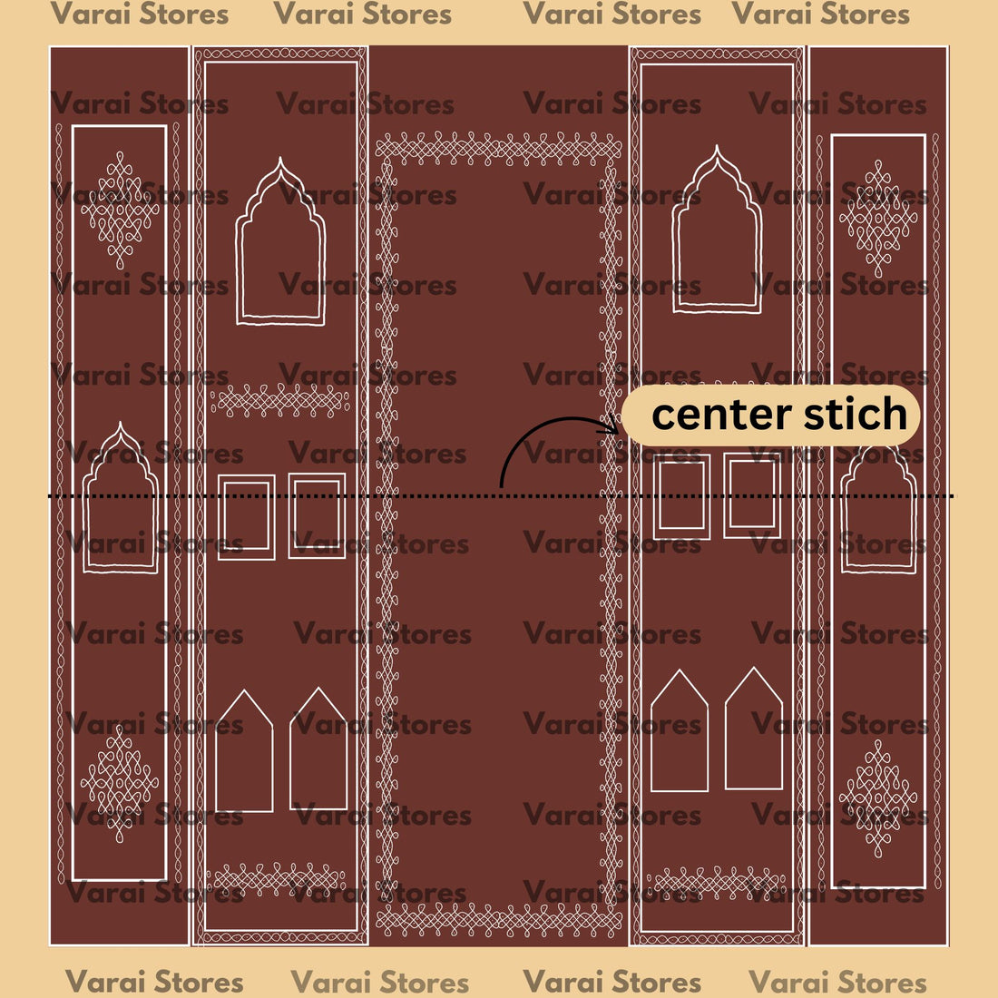 Kolam Partitions  - Fabric With Pole Pocket