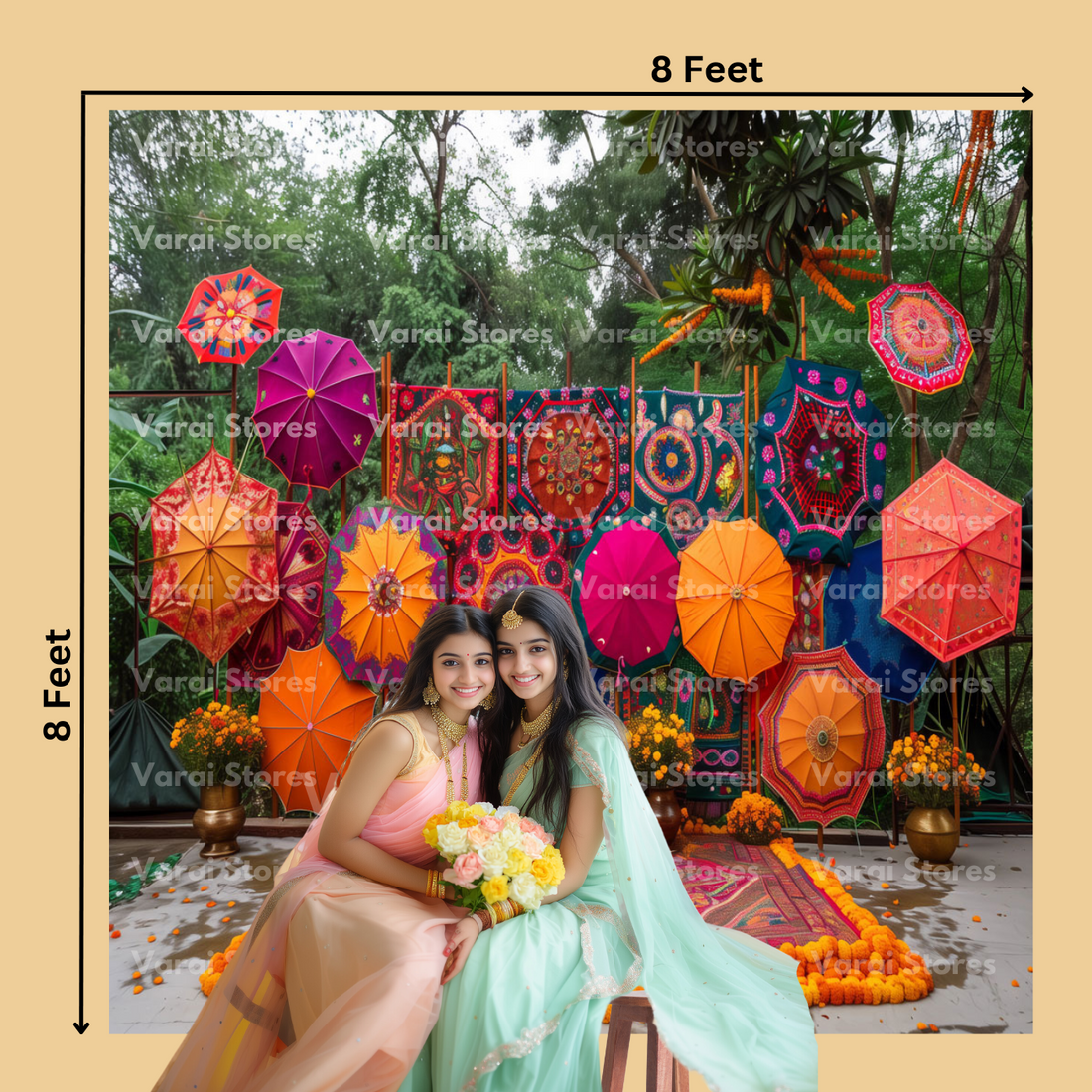 Colourful Umbrella - Fabric With Pole Pocket