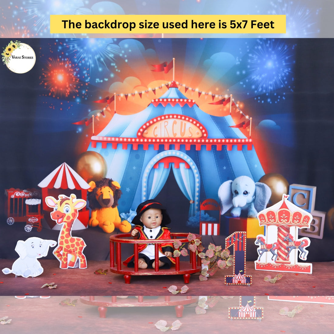 Magic Circus -  Baby Printed Backdrops - PREMIUM FABRIC
