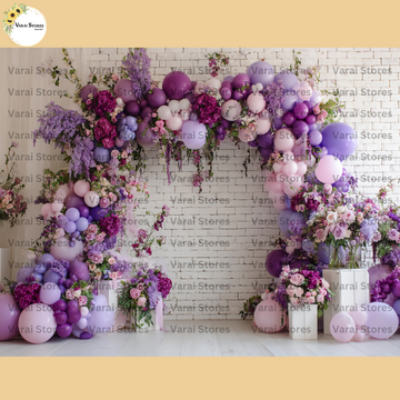 Lavender Arch - Baby Printed Backdrops - PREMIUM FABRIC