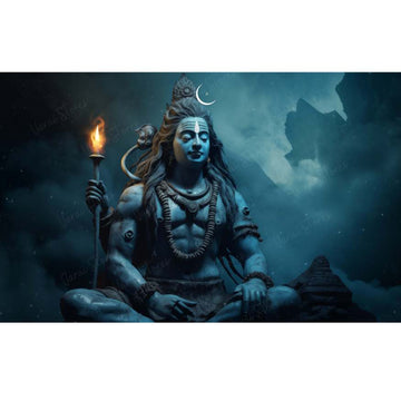 Lord Shiva - Fabric (5x7) Feet