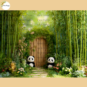 Panda Garden - Baby Printed Backdrops - PREMIUM FABRIC