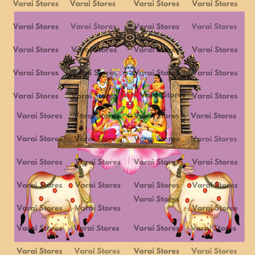 Sathyanarayana Swamy Prabhavali - Fabric With Pole Pocket