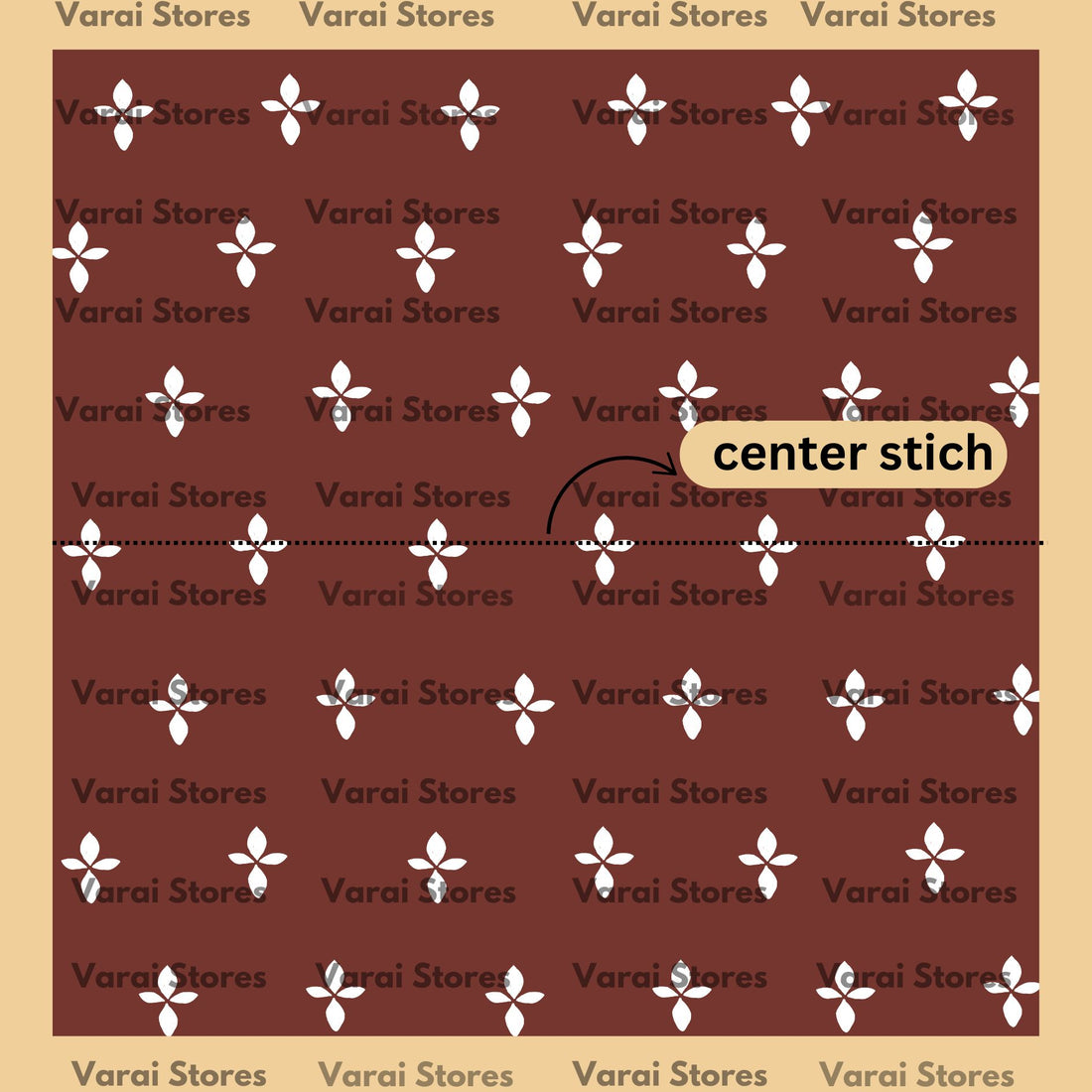 Four Petal Flower - Fabric With Pole Pocket