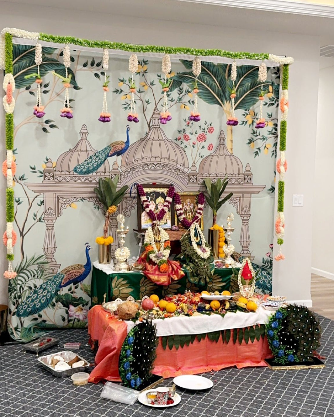 Peacock Garden - Fabric With Pole Pocket