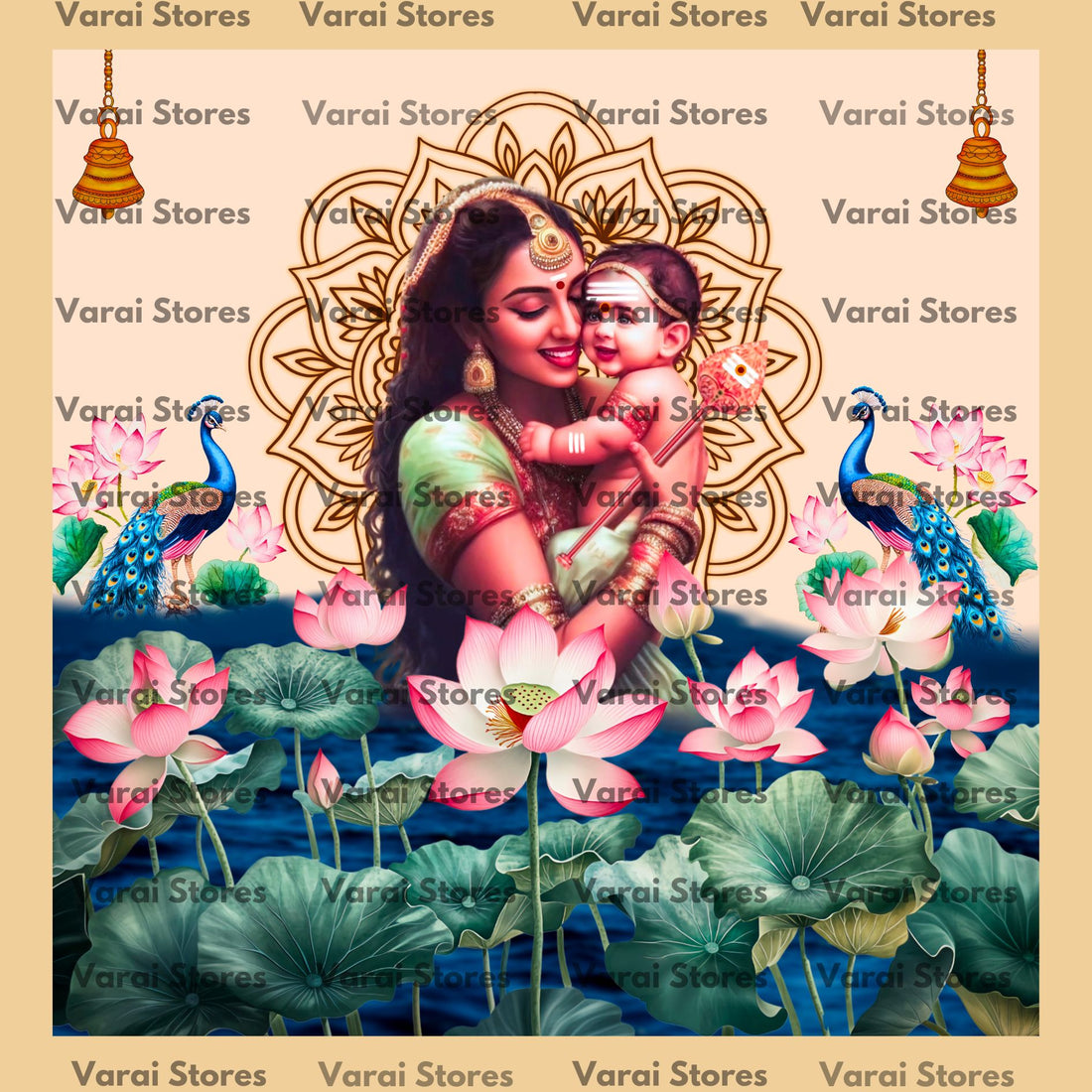 Bala Murugar  - Fabric With Pole Pocket