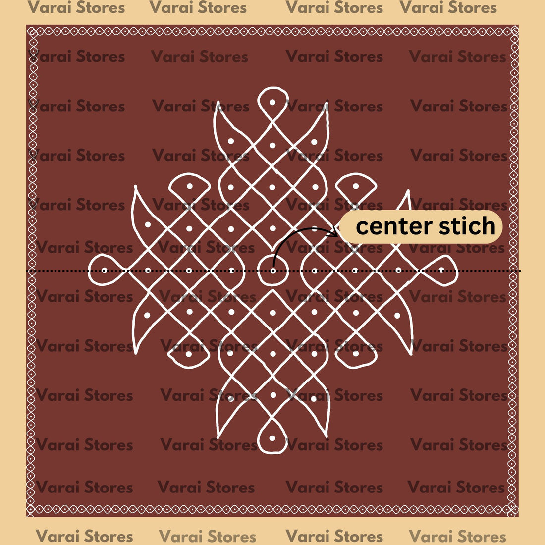 Center Kolam - Fabric With Pole Pocket