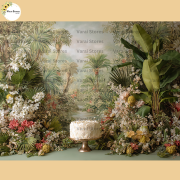Tropical Jungle - Baby Printed Backdrops - PREMIUM FABRIC