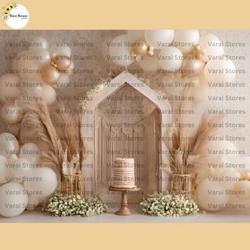 Blossom Birthday - Baby Printed Backdrops - PREMIUM FABRIC