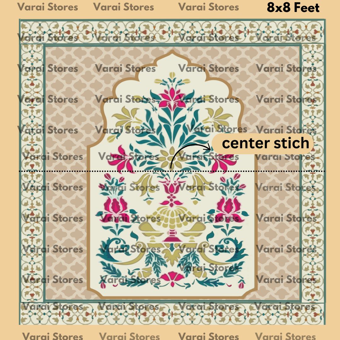 Pink Marble Flower  - Fabric With Pole Pocket