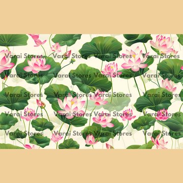 Pichwai Lotus - Fabric (5x8) Feet