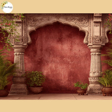 Dusky Pink Palace - Baby Printed Backdrops - PREMIUM FABRIC
