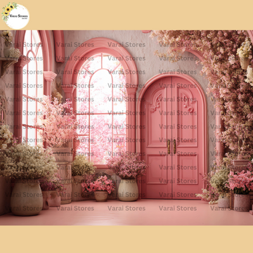 Pink Archway - Baby Printed Backdrops - PREMIUM FABRIC