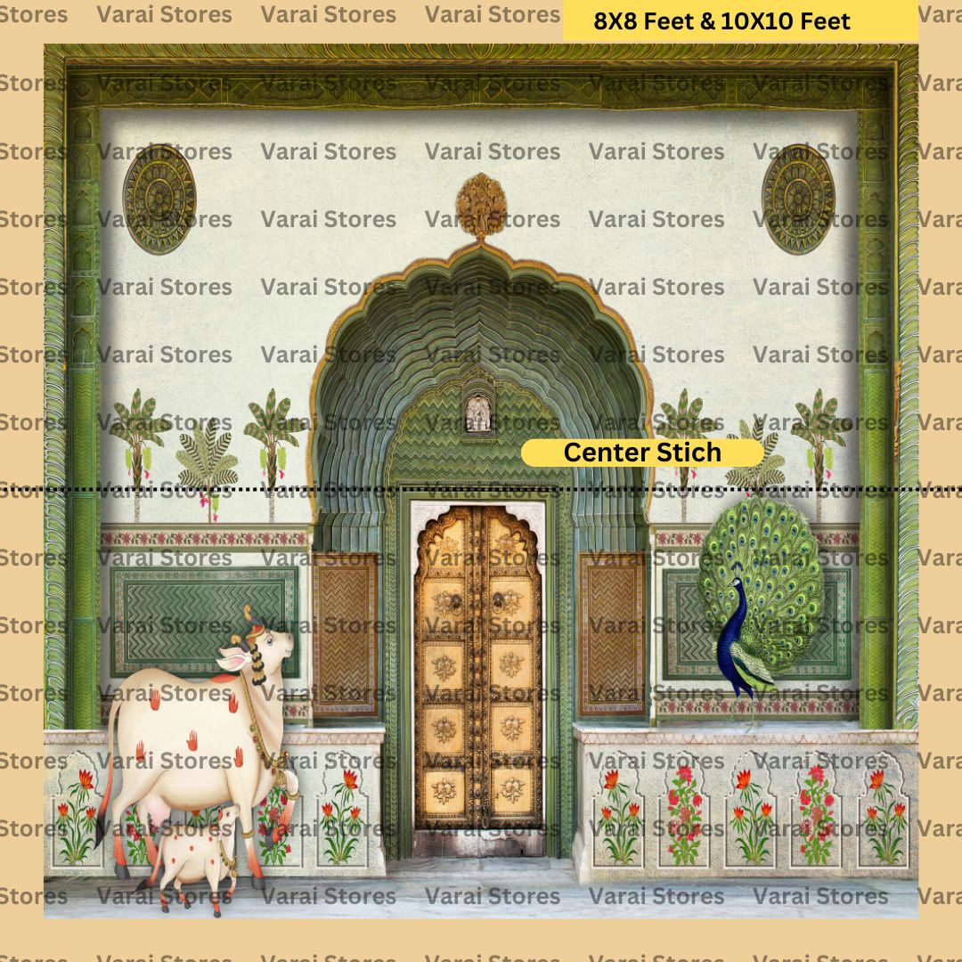 Jaipur Pichwai Door  -  Fabric With Pole Pocket