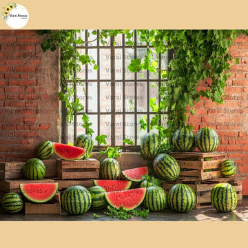 Watermelon Window - Baby Printed Backdrops - PREMIUM FABRIC