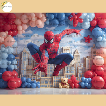 Pastel Spiderman - Baby Printed Backdrops - PREMIUM FABRIC