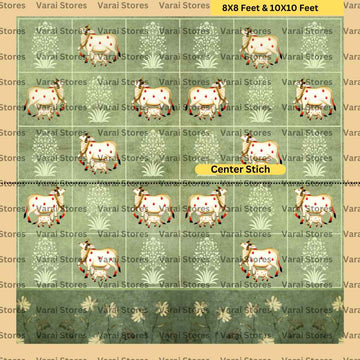 Pastel Pichwai  Wall  -  Fabric With Pole Pocket