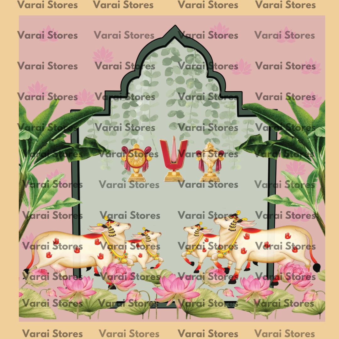 Perumal  Pichwai  - Fabric With Pole Pocket