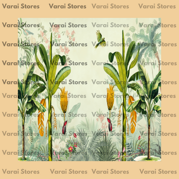 Boho Banana Tree - Fabric (8x8) Feet With Pole Pocket