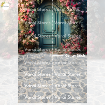 Teal Doorway - Printed Lifestyle Backdrop - PREMIUM FABRIC