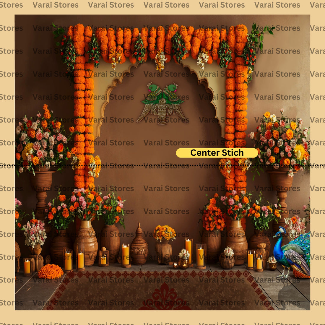 Parrot Floral Decor -  Fabric With Pole Pocket