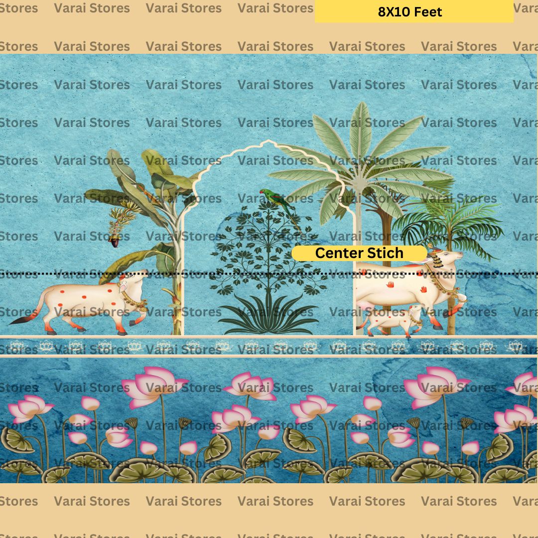 Pichwai Melody  -  Fabric With Pole Pocket