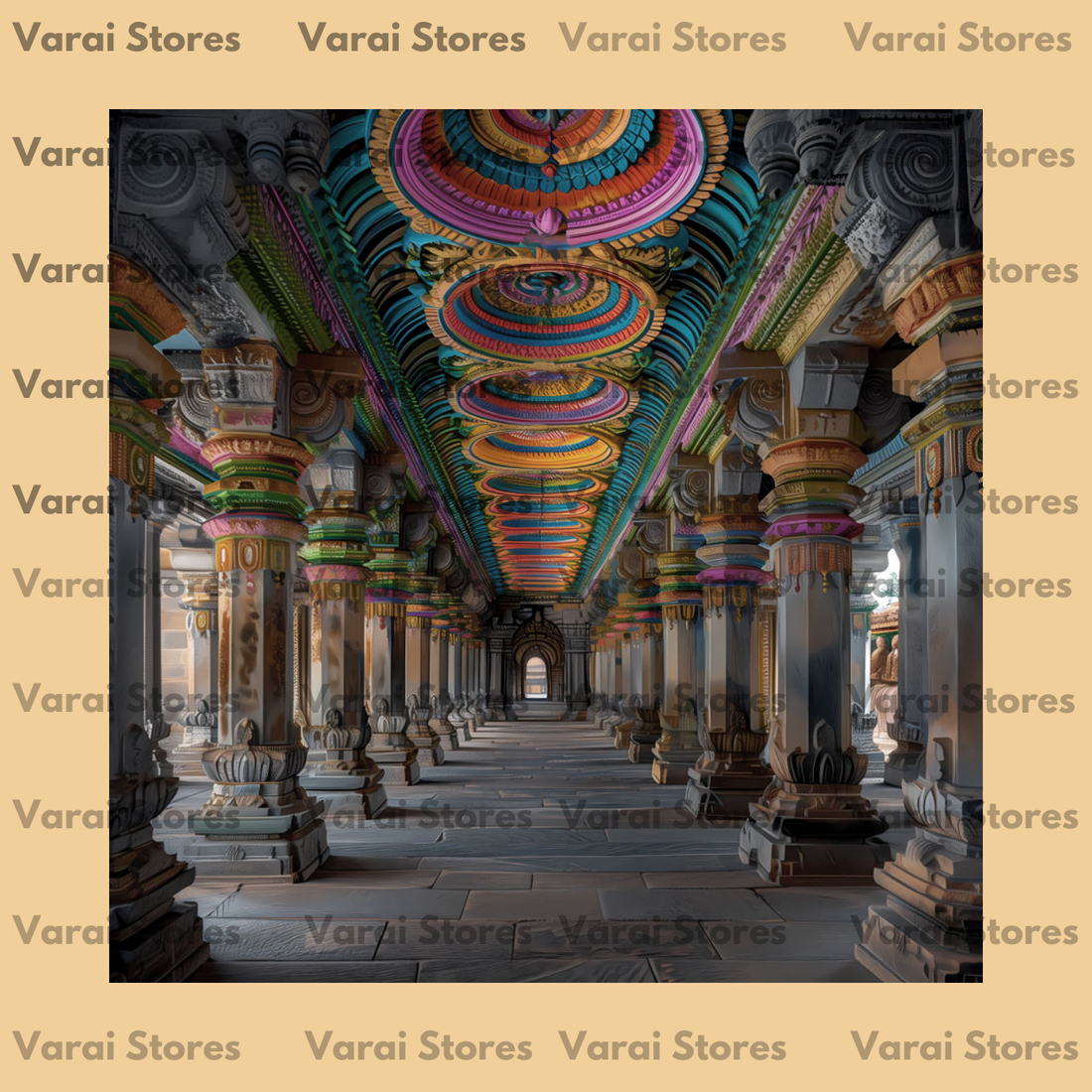 Vintage Temple - Fabric With Pole Pocket