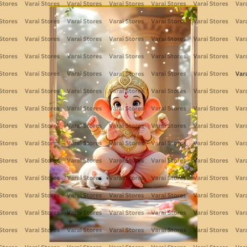 Ganesha (Type 9) - Fabric (8x5) Feet With Pole Pocket