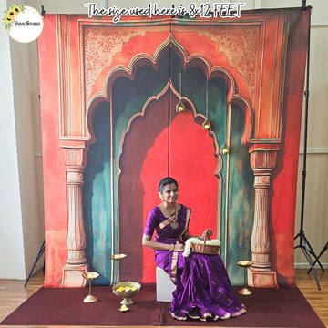 Madura Palace With Brown Floor - Printed Lifestyle Backdrop - PREMIUM FABRIC