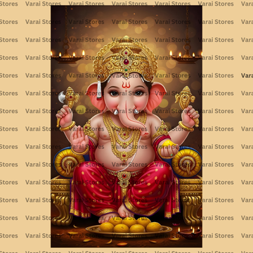 Ganesha (Type 7) - Fabric (8x5) Feet With Pole Pocket
