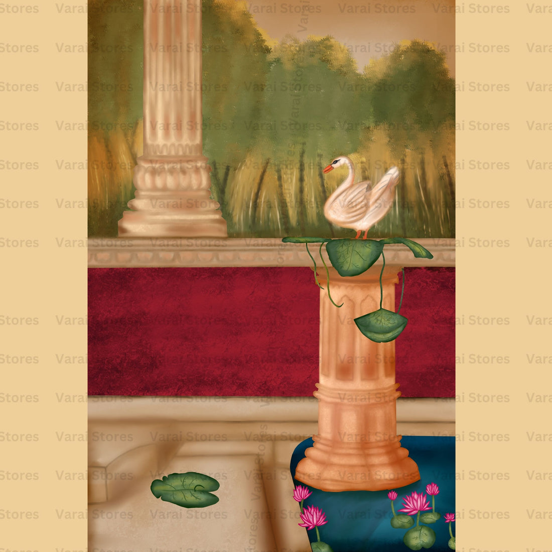Ravi Verma Palace - Printed Lifestyle Backdrop -  PREMIUM FABRIC
