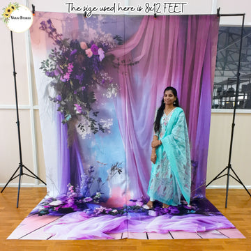 Lavender Bouquet -  Printed Lifestyle  Backdrop -  PREMIUM FABRIC