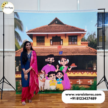 Sankranti - Fabric (8x8) Feet - Printed Backdrop