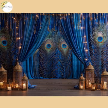 Peacock Curtains - Fabric (5x8) Feet