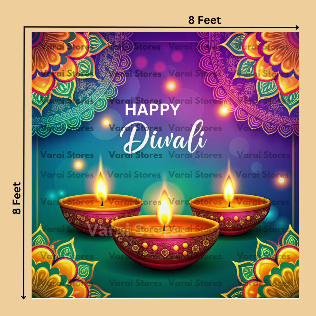 Happy Diwali - Fabric With Pole Pocket