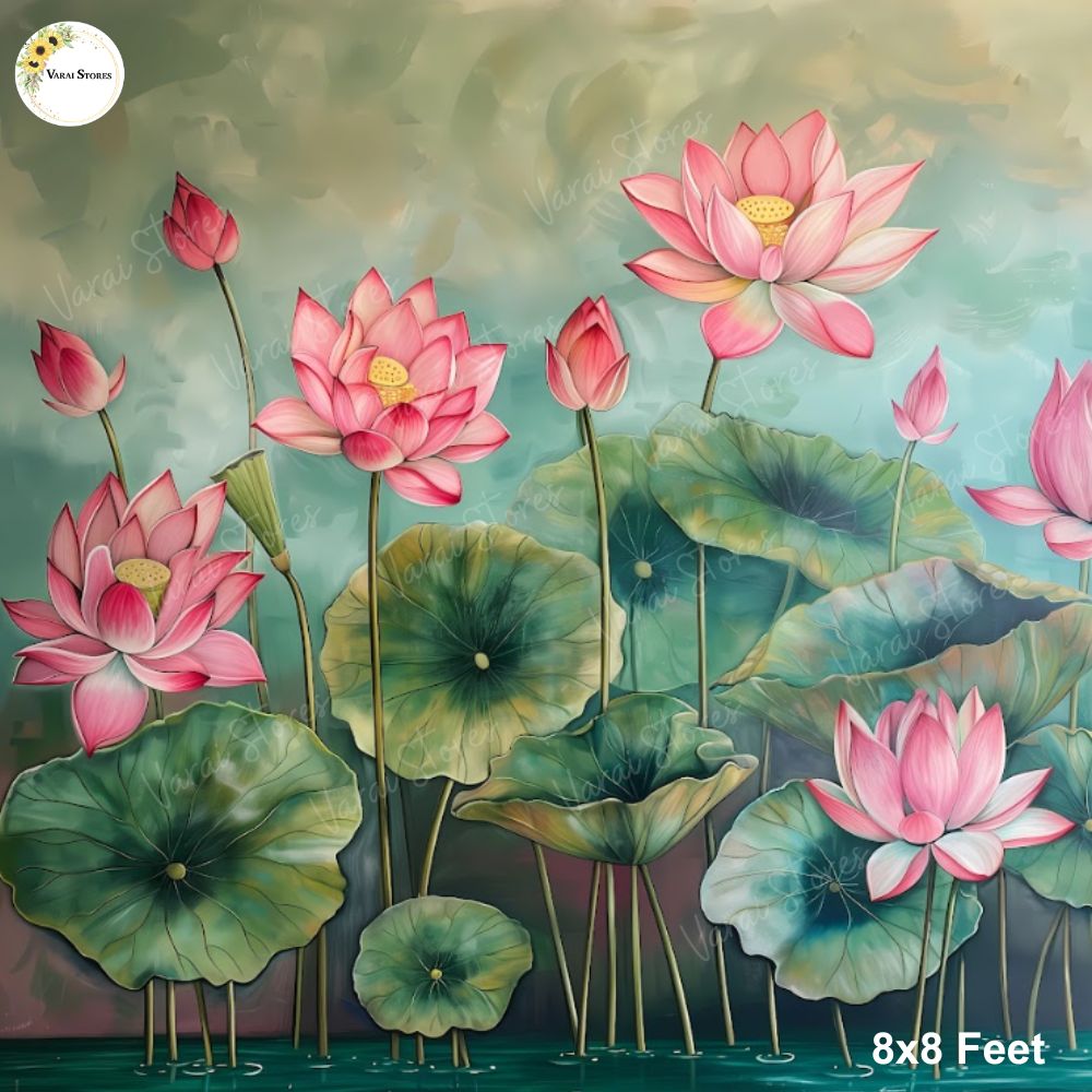 Lotus Pond - Fabric (8x8) Feet With Pole Pocket