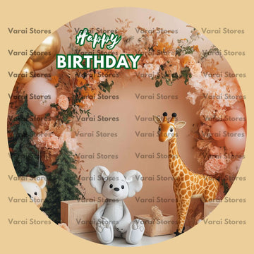 Circle Birthday Backdrop - 01