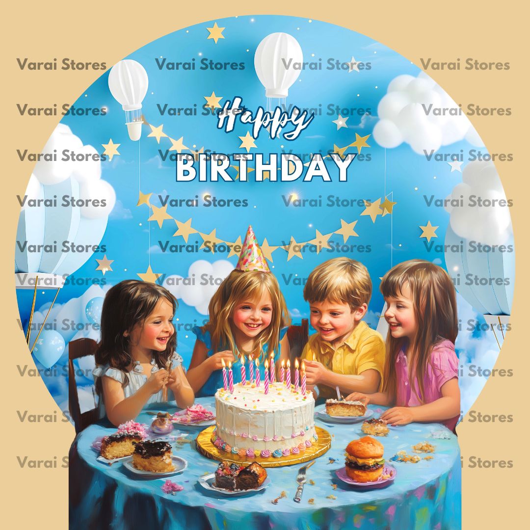 Circle Birthday Backdrop - 02