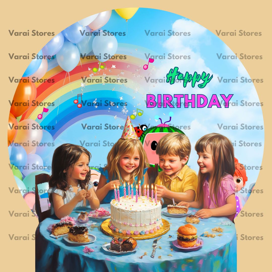 Circle Birthday Backdrop - 04