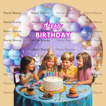 Circle Birthday Backdrop - 07