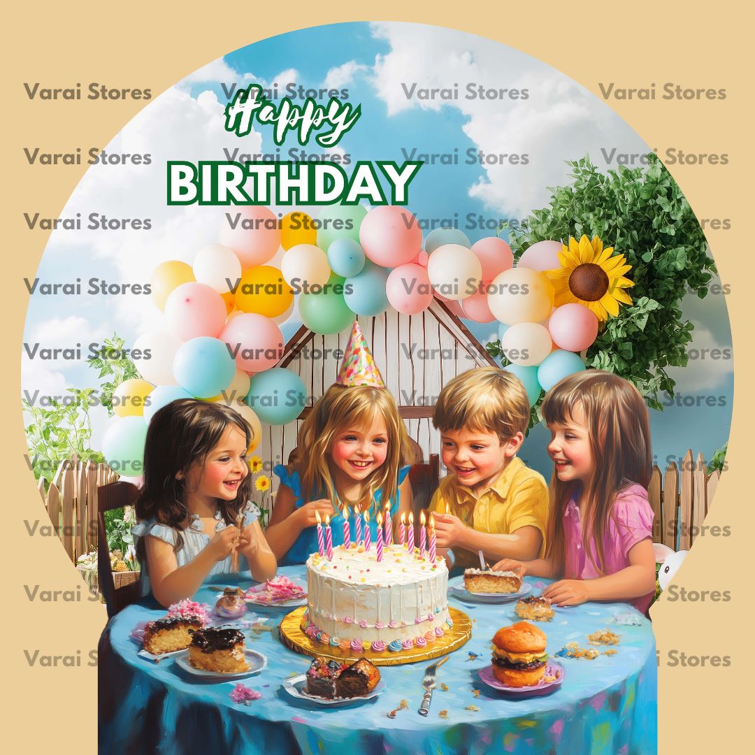 Circle Birthday Backdrop - 09