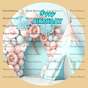 Circle Birthday Backdrop - 12