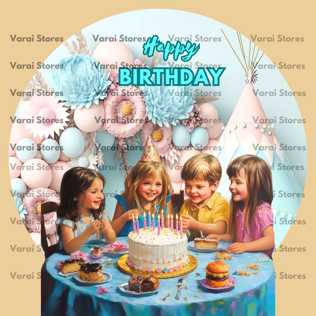 Circle Birthday Backdrop - 12