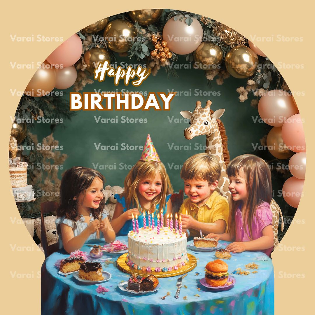 Circle Birthday Backdrop - 13