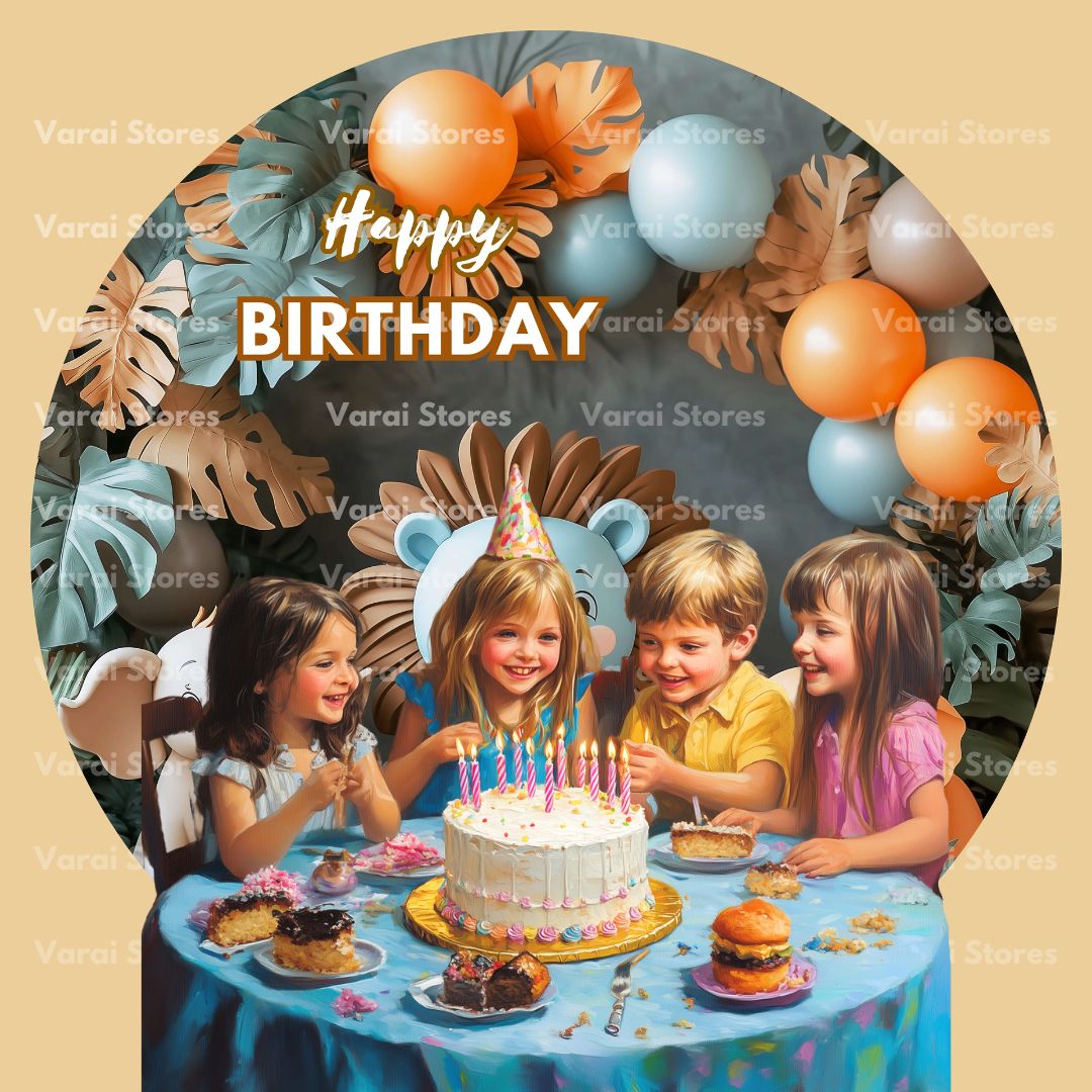 Circle Birthday Backdrop - 16