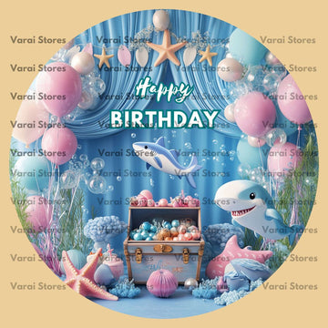 Circle Birthday Backdrop - 18