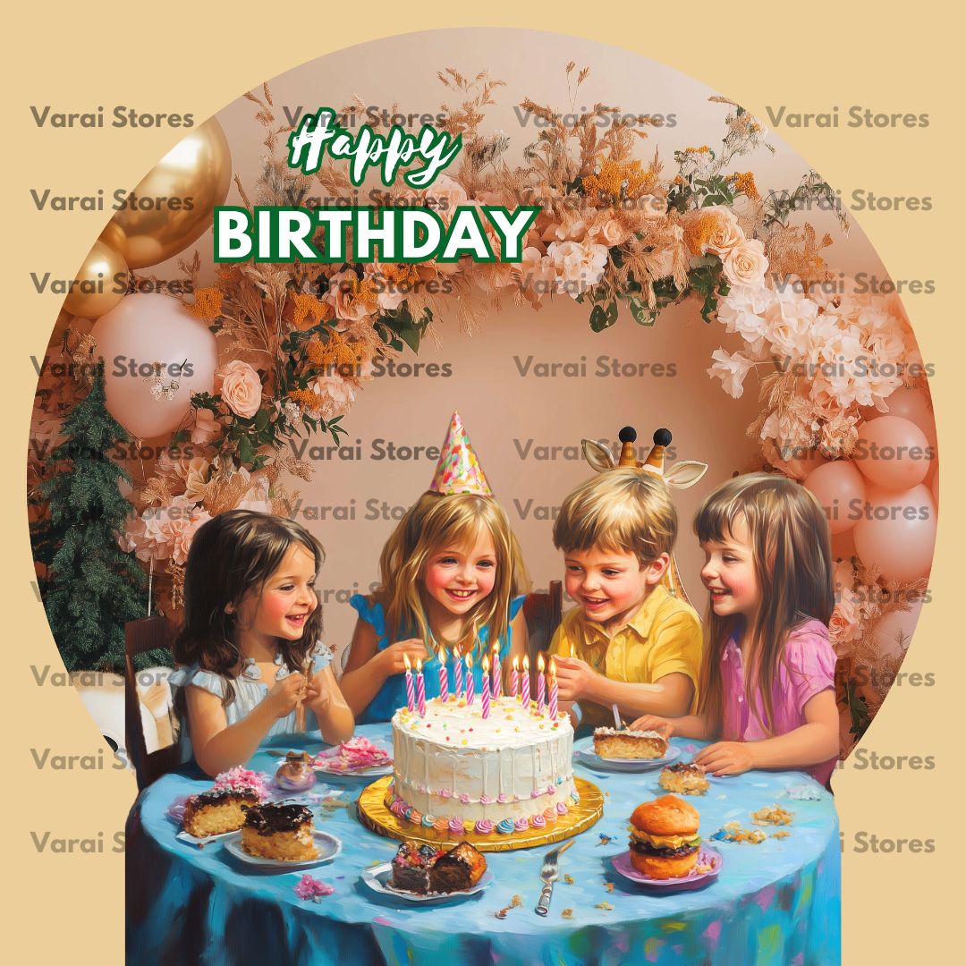 Circle Birthday Backdrop - 01