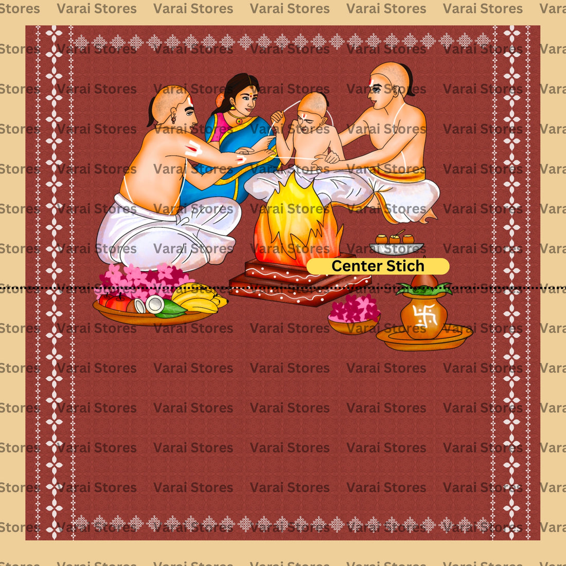 Upanayanam Pooja -  Fabric With Pole Pocket