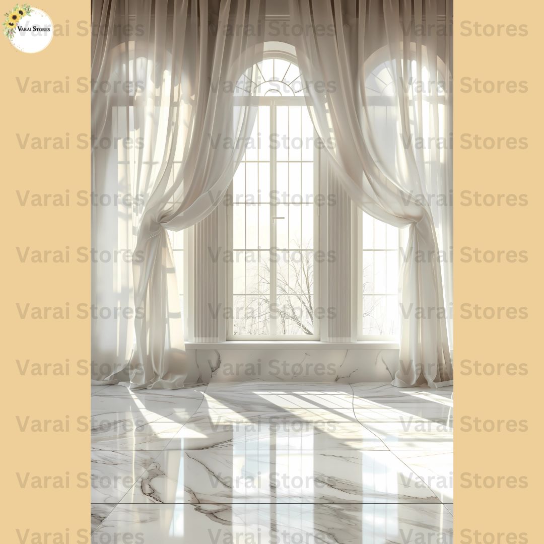 Serenity White Door - Printed Lifestyle Backdrop - PREMIUM   FABRIC