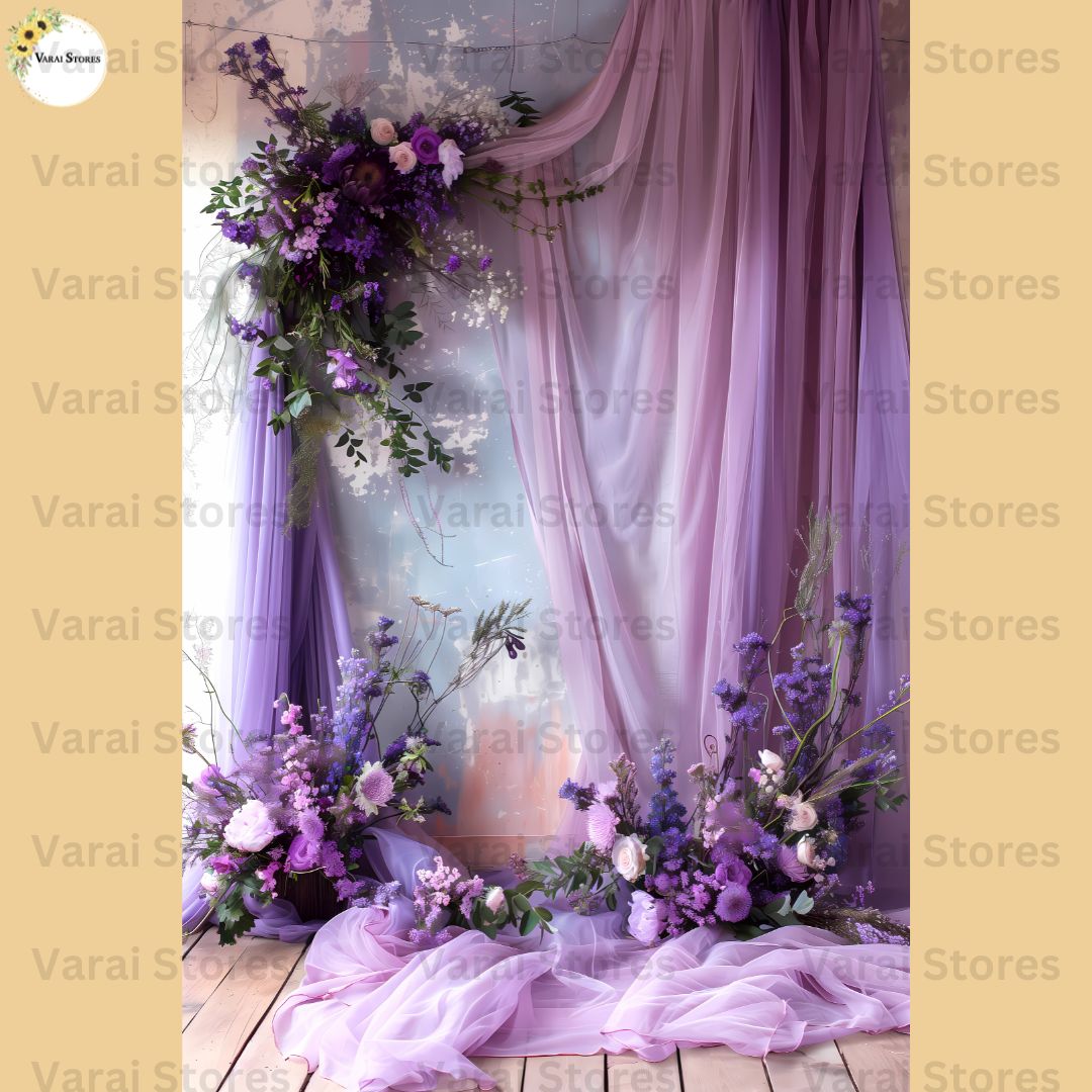 Lavender Bouquet -  Printed Lifestyle  Backdrop -  PREMIUM FABRIC